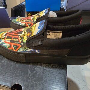 Slayer x Dc Shoes Slip-On Black Green Size 9 DM236104 Authentic MENS SHOES